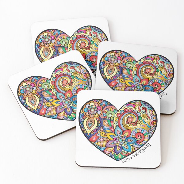 Item preview, Colourful Mandala Heart - Love Everyday designed and sold by CreativNode.