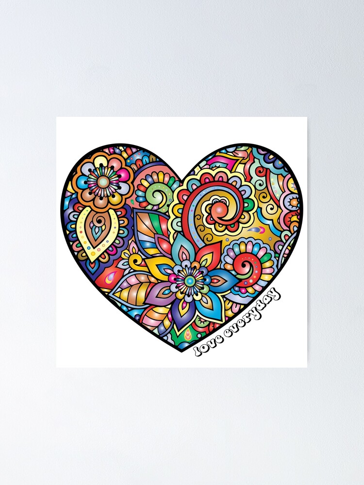 colourful-mandala-heart-love-everyday-poster-for-sale-by-creativnode-redbubble