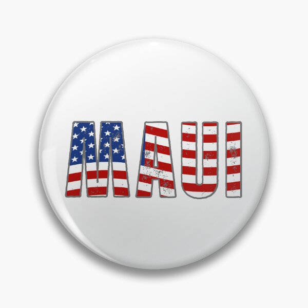 Item preview, MAUI - Hawaii - Vintage American Flag, USA, Valley Isle designed and sold by Sun Sand & Sea Art.