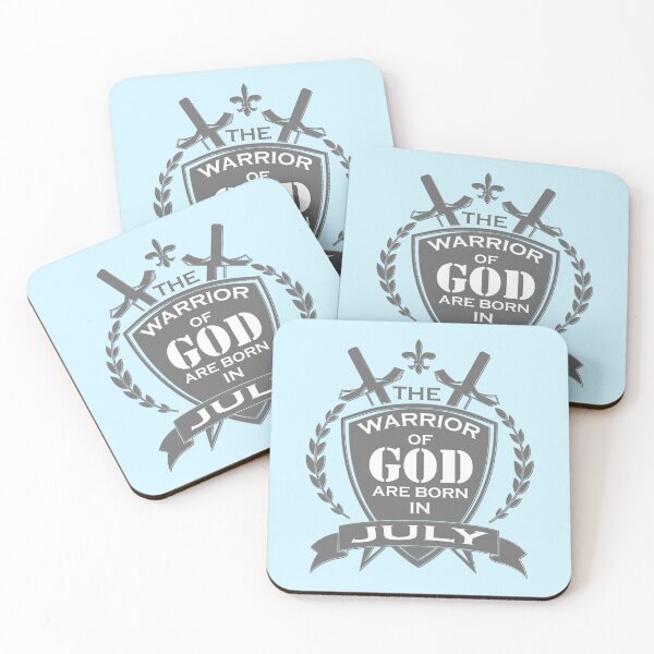 Item preview, The warrior of god are born in july - A Christian Design designed and sold by berea.cl.