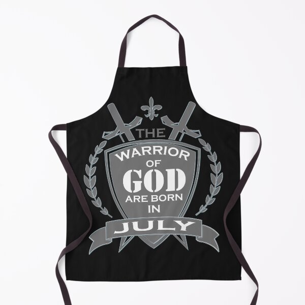 Item preview, The warrior of god are born in july - A Christian Design designed and sold by berea.cl.