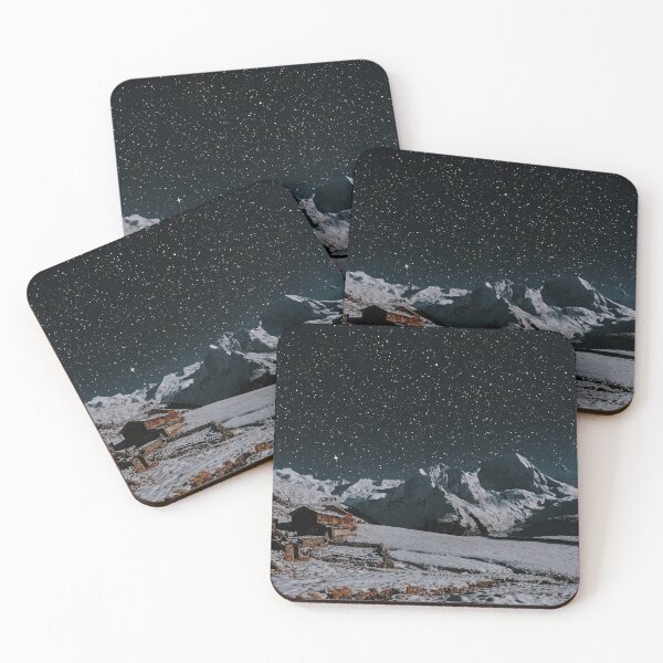 Item preview, Starry Skies Over Snowy Zillertal Alps and Cabin designed and sold by DEL-Productions.