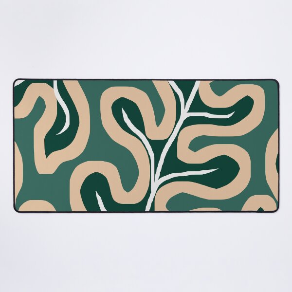 Item preview, Modern Japandi Green Leaves Pattern designed and sold by Deutschic.