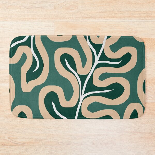 Item preview, Modern Japandi Green Leaves Pattern designed and sold by Deutschic.