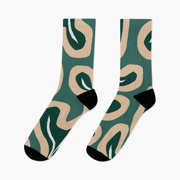 Item preview, Modern Japandi Green Leaves Pattern designed and sold by Deutschic.