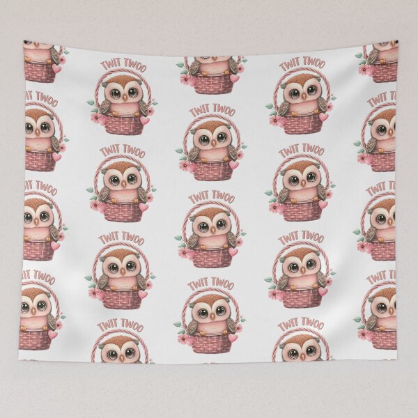 Item preview, Cute Baby Owl in a Basket - Twit Twoo designed and sold by CreativNode.