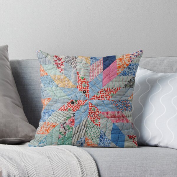 Item preview, Vintage patchwork quilt, star design designed and sold by bluejacaranda.