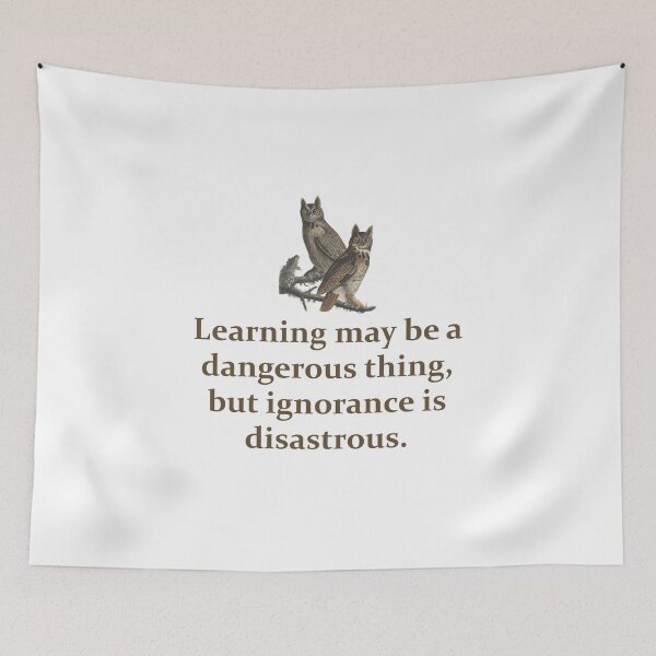 Aperçu de l'œuvre Learning May Be A Dangerous Thing - Education Quote   créée et vendue par CrankyOldDude.