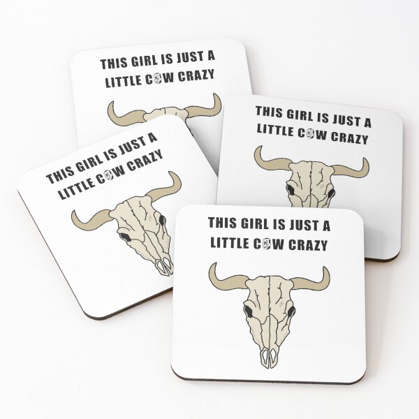 Item preview, THIS GIRL IS JUST A LITTLE COW CRAZY Skull designed and sold by Horsequeenozie.