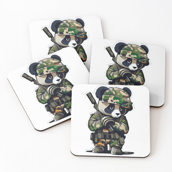 Item preview, Panda Soldier Sticker designed and sold by Revjock.