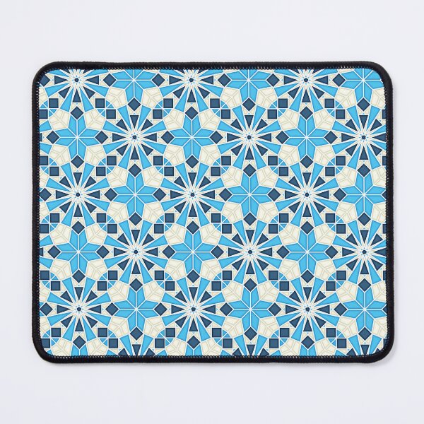 Item preview, Moroccan Blue, White Tiles Pattern Illustration,Circle Floral, Mediterranean Style designed and sold by Dazzline Designs.