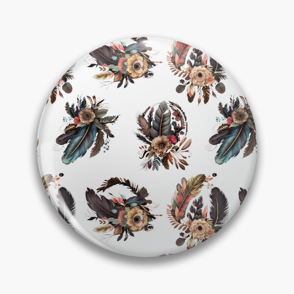 Item preview, Beautiful Seamless  Boho Style Feather Bouquet Tile Pattern designed and sold by Gadgetaliciouss.
