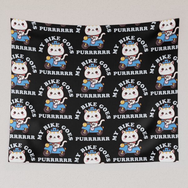 Item preview, My Bike Goes Purrrrrrrr Cute Kawaii Cat Lover designed and sold by narekmug.