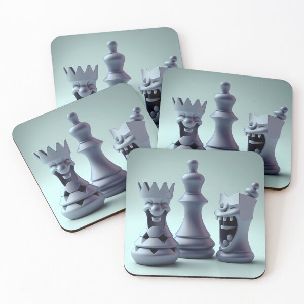 Item preview, Laughing Chess Pieces designed and sold by MichellesMedArt.