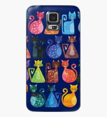 Geometricats - Helle Farben Hülle & Klebefolie für Samsung Galaxy