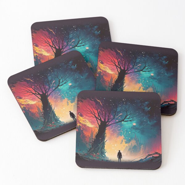 Item preview, The First Tree Awakens in the Universe - Watercolor with Splattered Ink designed and sold by toticavalcanti.