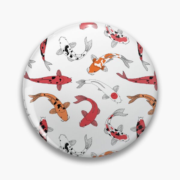 Item preview, Swimming Koi Fish Pattern, Orange, White, Black Seamless Patterns designed and sold by Dazzline Designs.