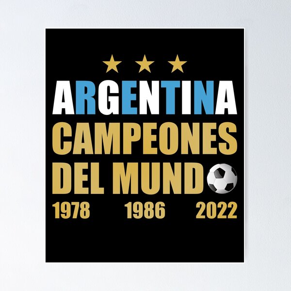 Argentina Football 2022 Fifa World Cup Champions Poster - Trends Bedding