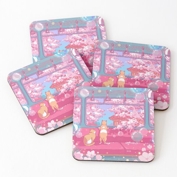 Item preview, The cute cats on the train  designed and sold by AnGoArt.