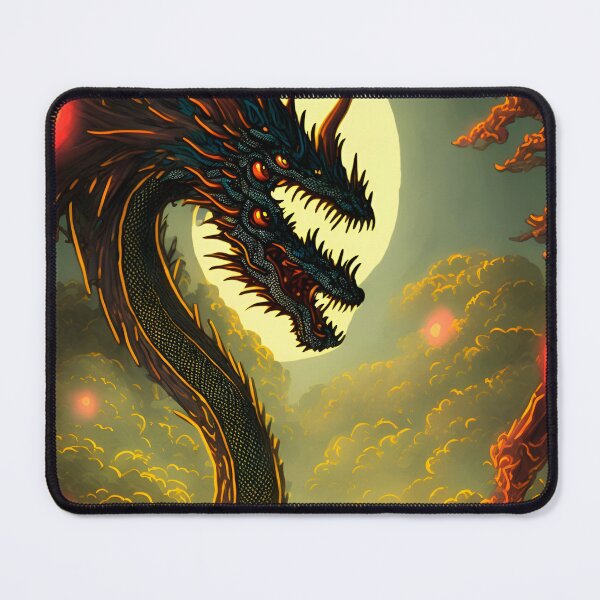 Item preview, forest dragon with lights terror illustration designed and sold by AxiaDesignSt.