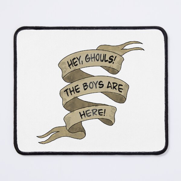 Item preview, Hey Ghouls! The Boys Are Here! Unsolved Inspired Banner Sticker Print designed and sold by veeebles.