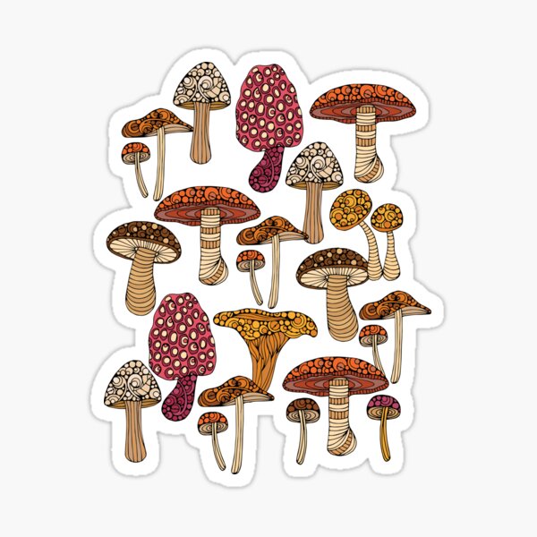 Sticker Mural - Champignons - ref.10499