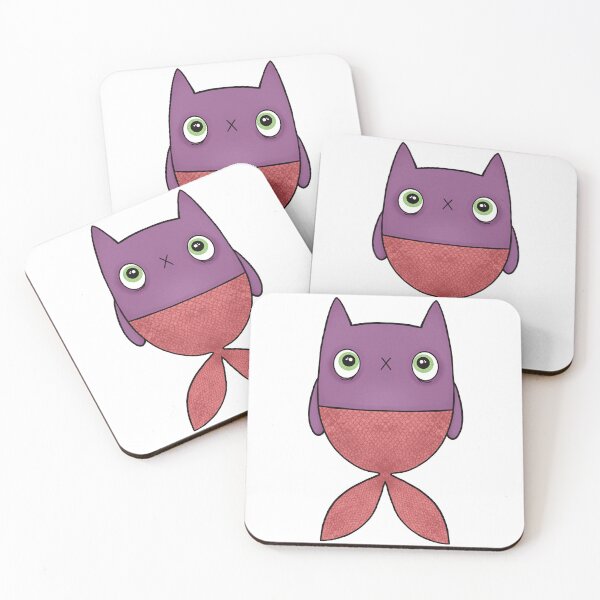 Item preview, Purple And Coral Merkitty designed and sold by Wubsys.