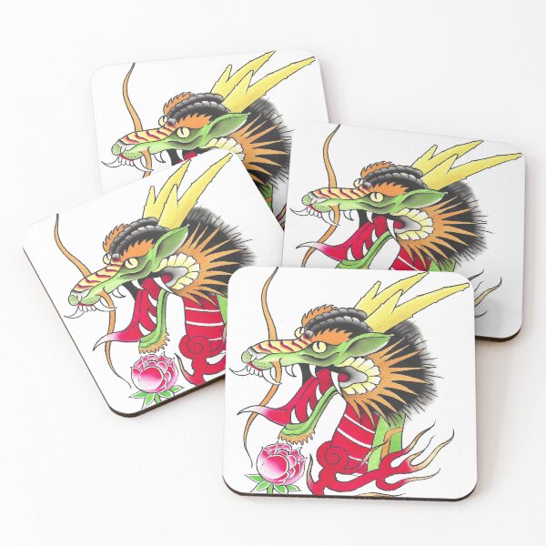 Item preview, dragon and little flower designed and sold by tripl3tr3s.