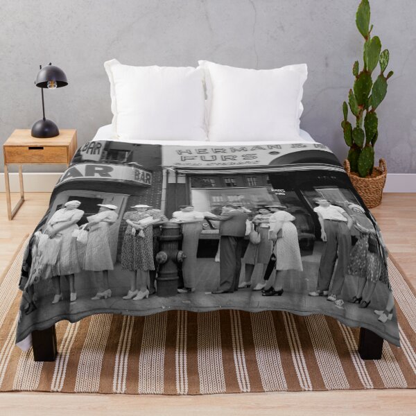 Item preview, Rush Hour Bus Queue - Detroit 1942 designed and sold by Daniel Hagerman.