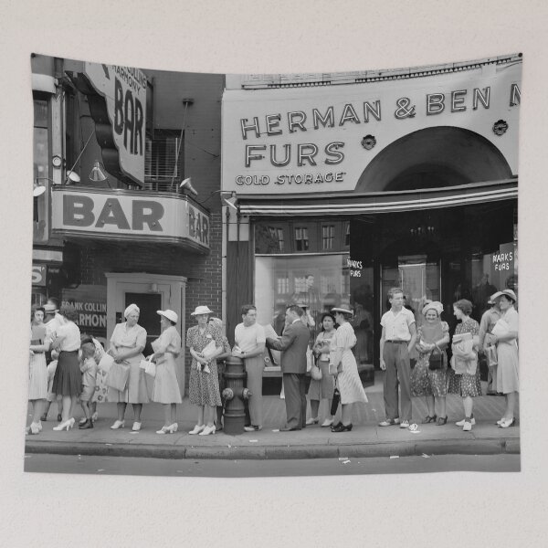 Item preview, Rush Hour Bus Queue - Detroit 1942 designed and sold by Daniel Hagerman.