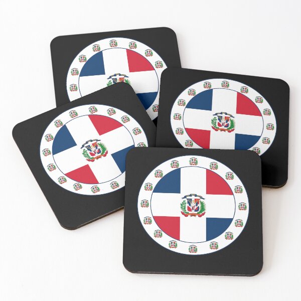 Item preview, Dominican Republic Flag Medallion with Emblem designed and sold by TrialNError.