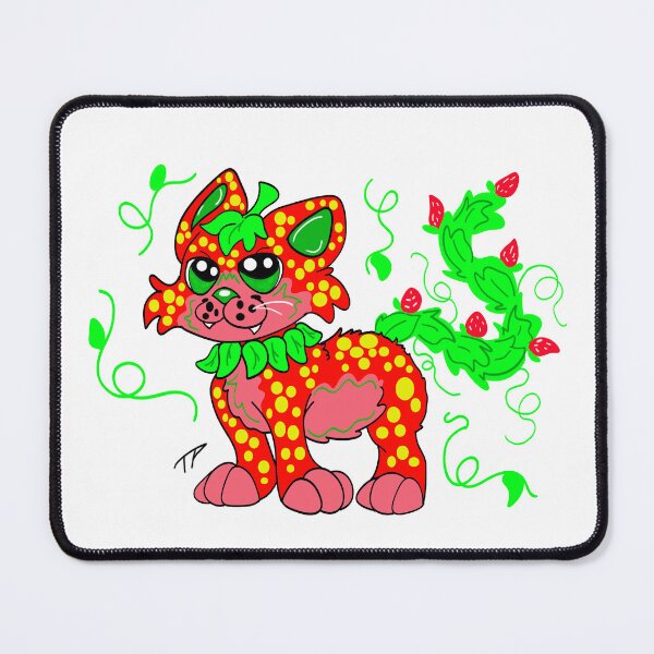 Item preview, Strawberry Kitty designed and sold by PawsAnJaws.