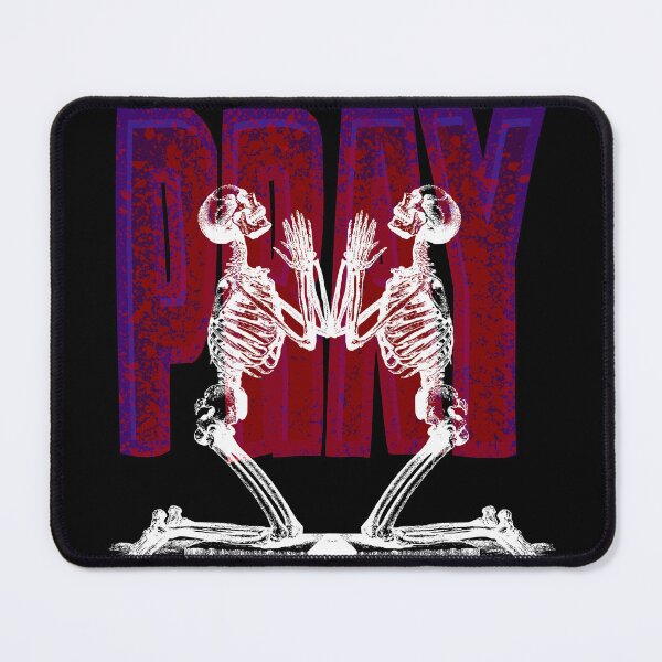 Item preview, Praying Skeletons, with the word Pray as background designed and sold by DaveDanchuk.
