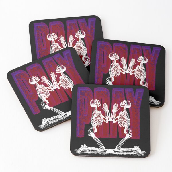 Item preview, Praying Skeletons, with the word Pray as background designed and sold by DaveDanchuk.