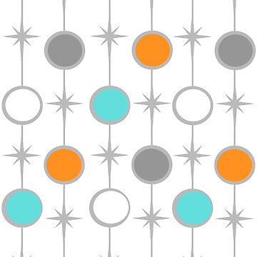 Artwork thumbnail, Retro Dots and Starbursts by StrangeLilOnion