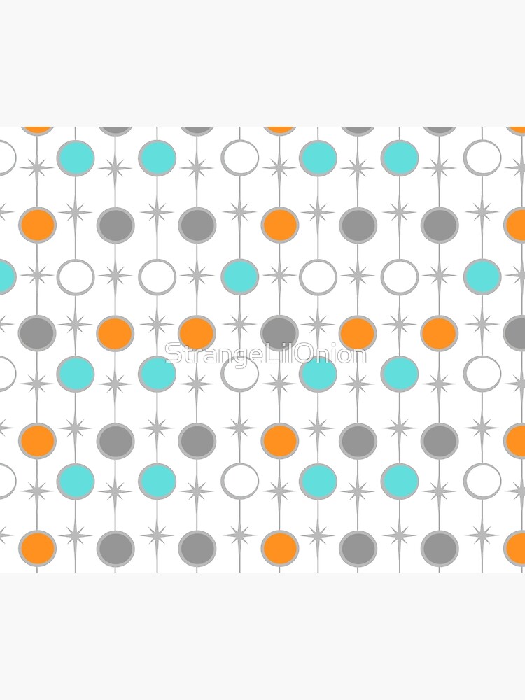 Thumbnail 2 of 2, Duvet Cover, Retro Dots and Starbursts designed and sold by StrangeLilOnion.