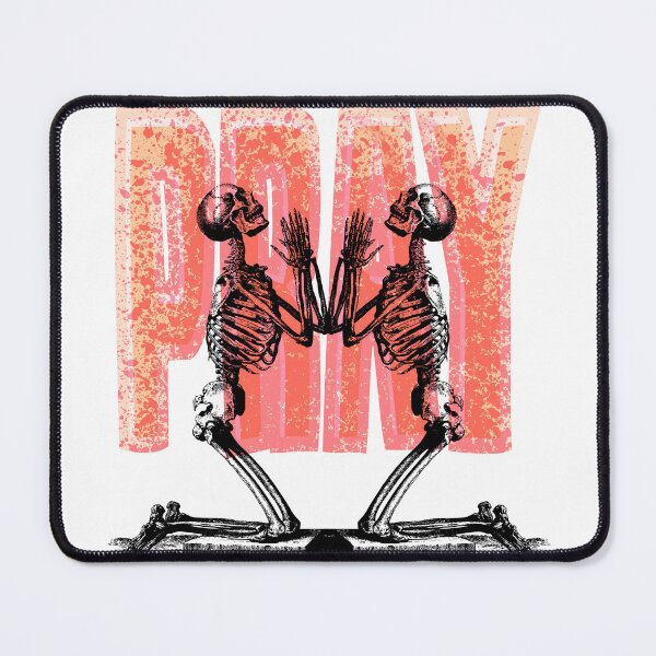 Item preview, Praying Skeletons, with the word Pray as background #2 designed and sold by DaveDanchuk.