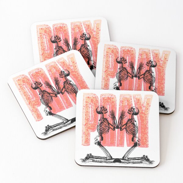 Item preview, Praying Skeletons, with the word Pray as background #2 designed and sold by DaveDanchuk.