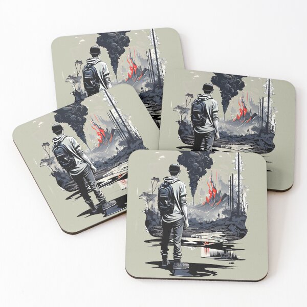 Item preview, man_from_the_back_looking_at_a_landscape_apocalypse2 designed and sold by digitalbrosse.