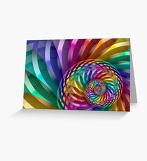 Metallic Spiral Rainbow Greeting Card