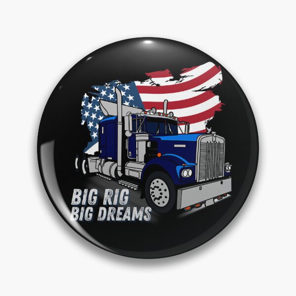 Item preview, Big Rig Big Dreams USA 18 Wheeler Trucker American Flag Transport Driver Over The Road Hauler Trucking designed and sold by CarantinedChaos.