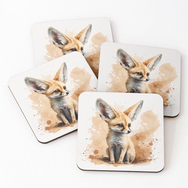 Item preview, Fennec Fox Portrait - Watercolour Illustration designed and sold by Adios65.