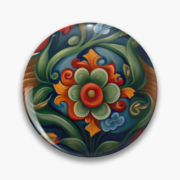 Item preview, Norwegian Rosemaling-Oil On Canvas #2 designed and sold by Gypsykiss.