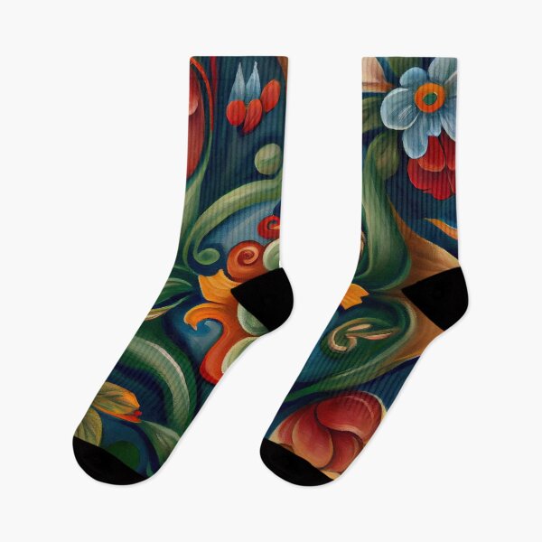 Item preview, Norwegian Rosemaling-Oil On Canvas #2 designed and sold by Gypsykiss.