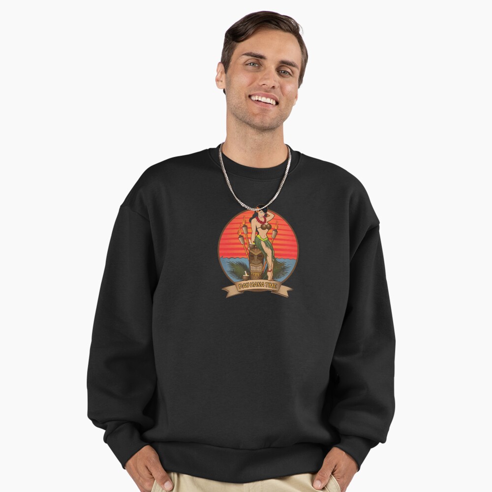 Hula Girl Pau Hana Time Sticker