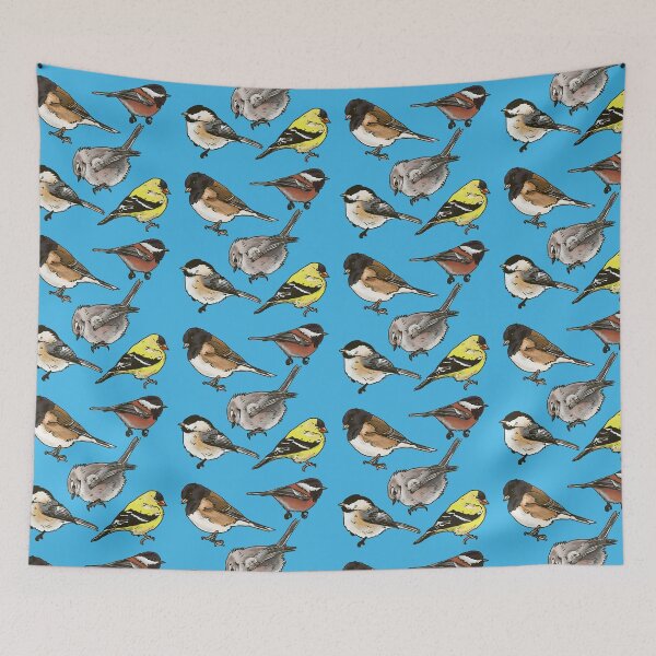 Item preview, Birds on Blue designed and sold by Allison Campbell.