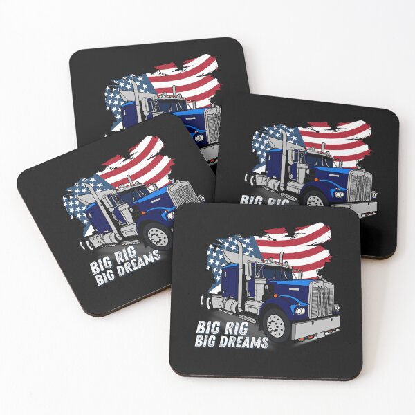 Item preview, Big Rig Big Dreams USA 18 Wheeler Trucker American Flag Transport Driver Over The Road Hauler Trucking designed and sold by CarantinedChaos.