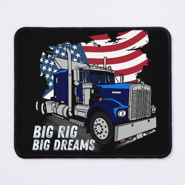 Item preview, Big Rig Big Dreams USA 18 Wheeler Trucker American Flag Transport Driver Over The Road Hauler Trucking designed and sold by CarantinedChaos.