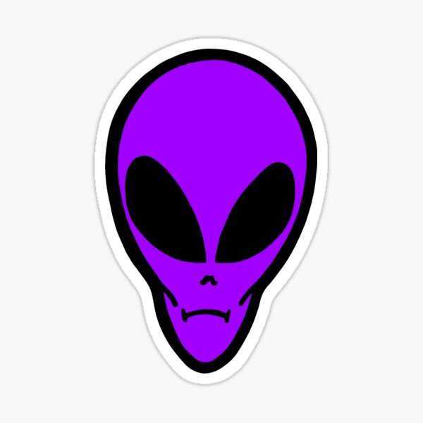 90’s Vending Machine Alien Sticker - V7 Purple Sticker