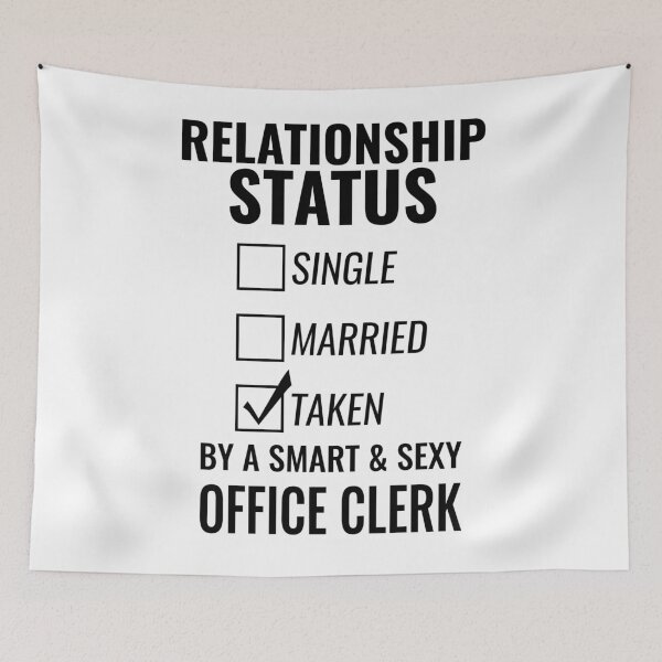 Item preview, Relationship Status Single Married Taken by a Smart and Sexy clerk tshirt designed and sold by simbamerch.